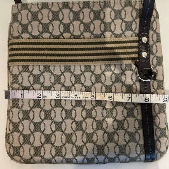 Lacoste Monogram Leather Strap and Trim Crossbody - Picture 13 of 15